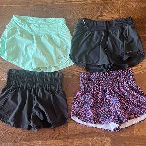 Nike shorts bundle! 2 Nike 2 high waist running size small medium black multi